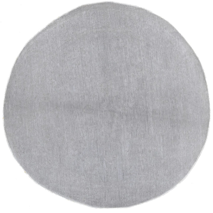 Grey Afghan Overdye Rug 6' 2" x 6' 0" Hand-Knotted | No. AT60925