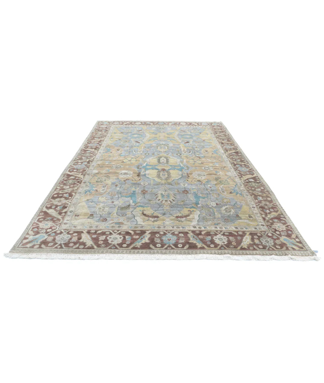 Indian Polonaise Rug 8' 1" x 11' 4" Hand-Knotted | No. AT60951