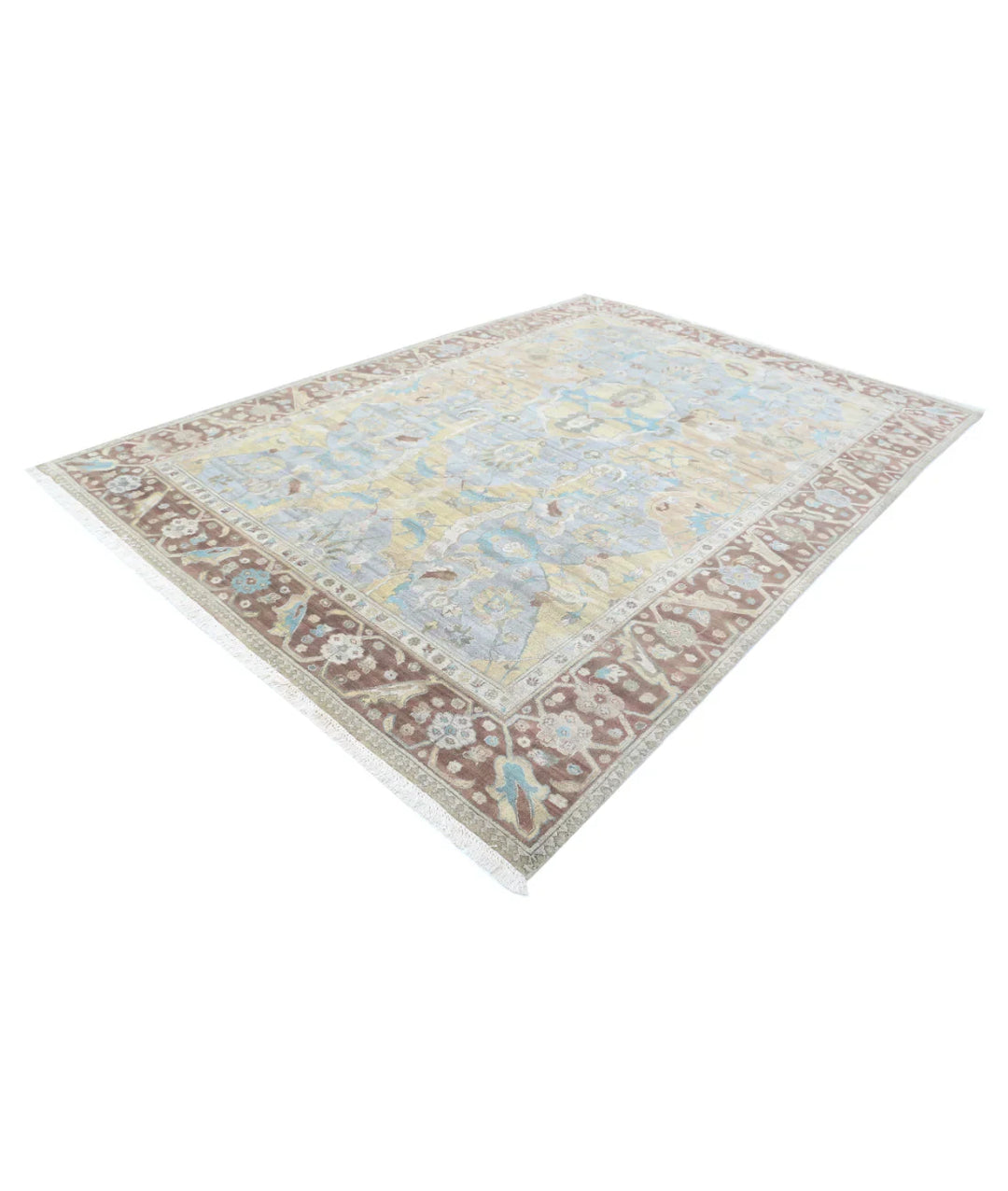Indian Polonaise Rug 8' 1" x 11' 4" Hand-Knotted | No. AT60951
