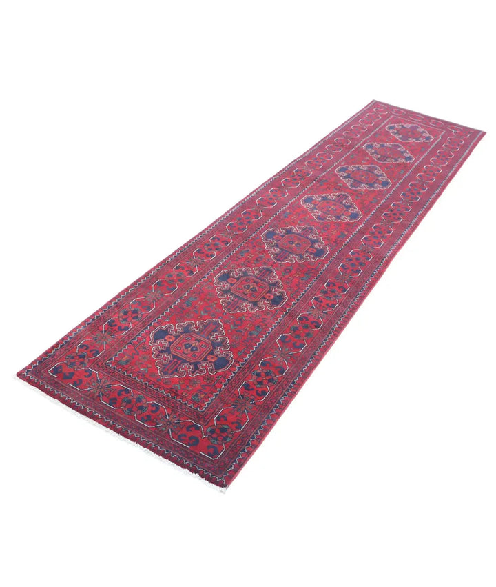 Afghan Khamyab Runner Rug 2' 6" x 10' 0" Hand-Knotted | No. AT60968