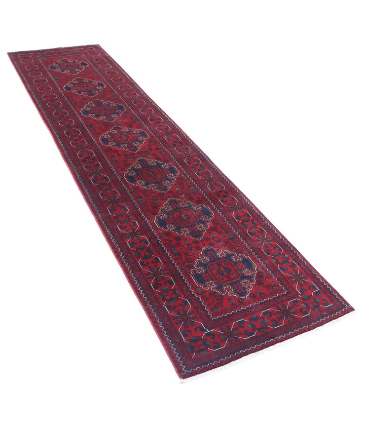 Afghan Khamyab Runner Rug 2' 6" x 10' 0" Hand-Knotted | No. AT60968