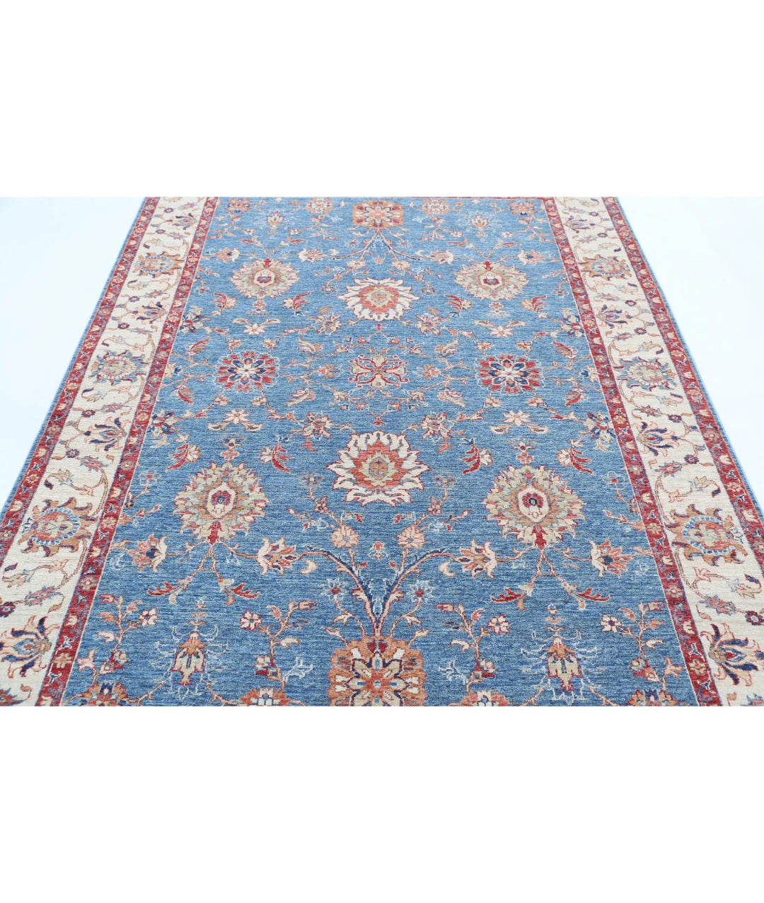 Afghan Ziegler Farhan Rug 6' 0" x 8' 3" Hand-Knotted | No. AT60974