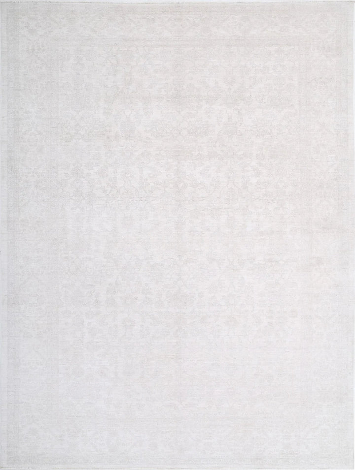 Afghan Tabriz Rug 10' 2" x 13' 4" Hand-Knotted | No. AT60988