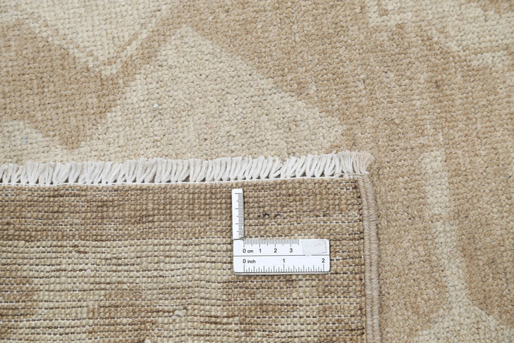 Ivory Afghan Serenity Rug 7' 10" x 9' 9" Hand-Knotted | No. AT61072