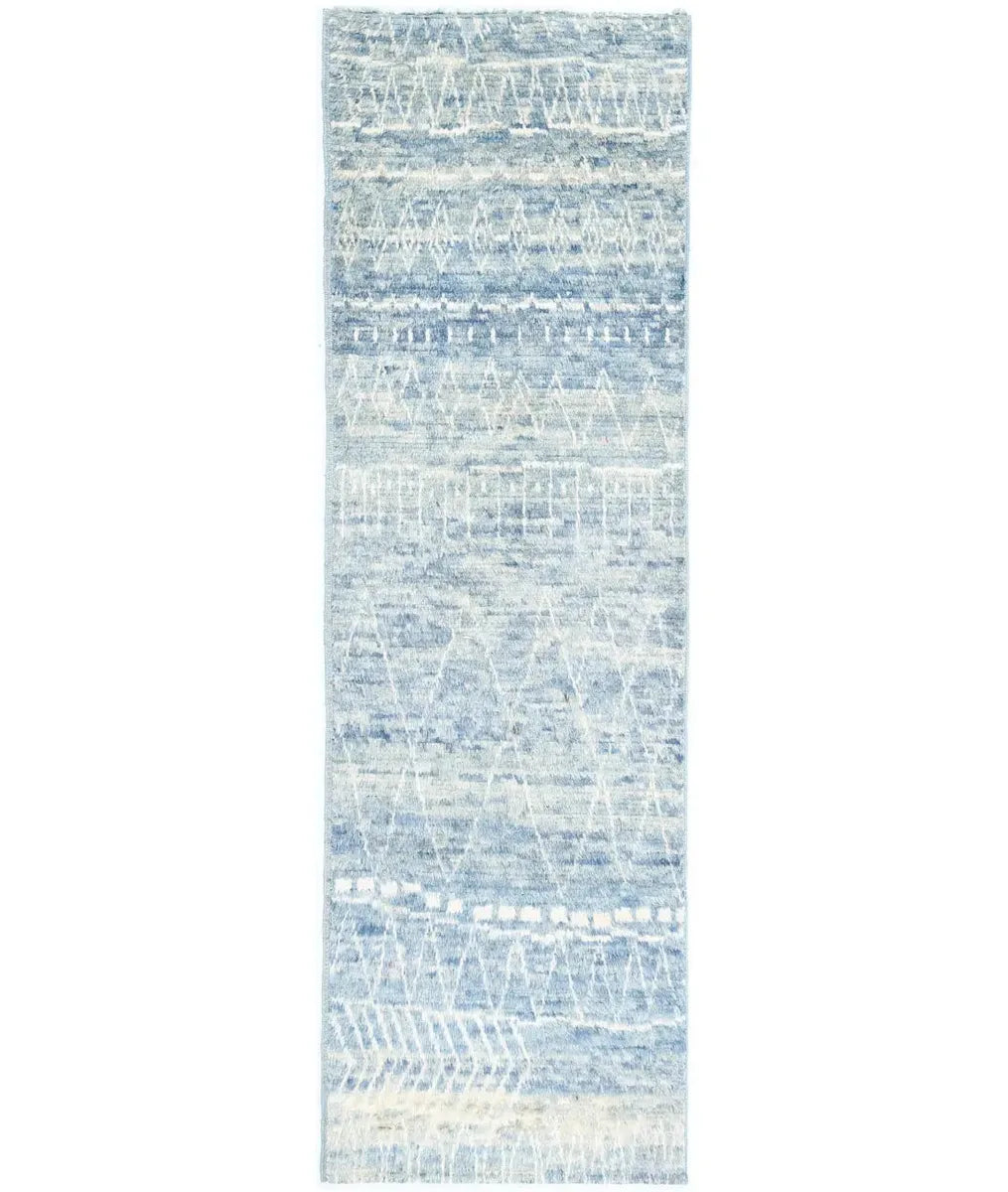 Hand Knotted Tribal Moroccan Wool Rug 2' 8" x 9' 4" - No. AT61137