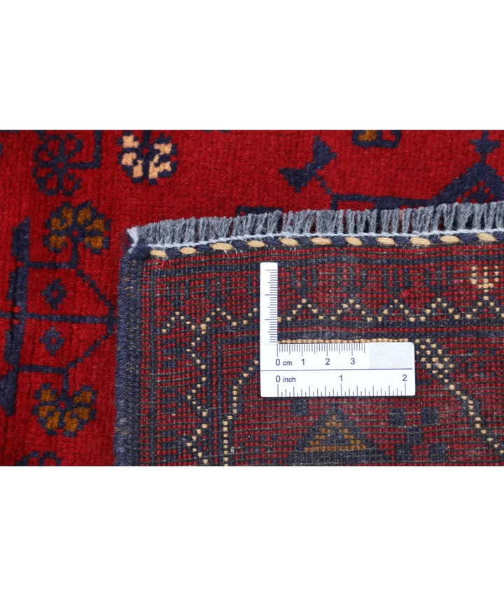 Afghan Khamyab Rug 3' 4" x 4' 9" Hand-Knotted | No. AT61204