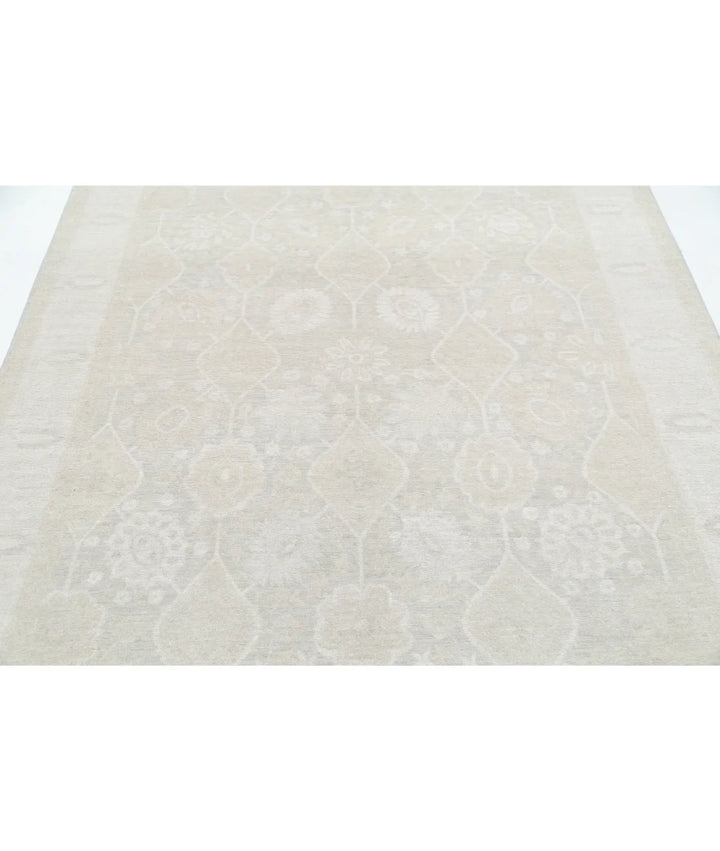 Brown Afghan Serenity Rug 6' 1" x 9' 0" Hand-Knotted | No. AT61224