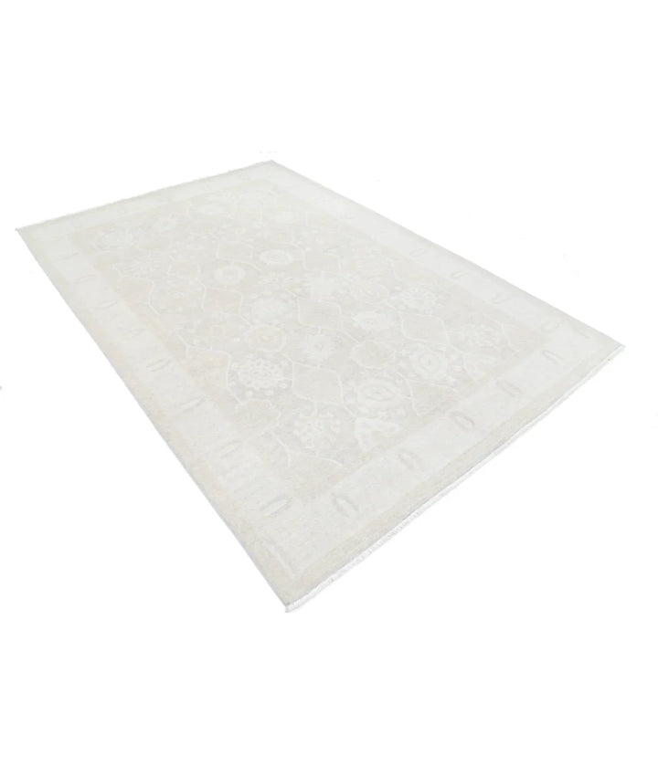 Brown Afghan Serenity Rug 6' 1" x 9' 0" Hand-Knotted | No. AT61224
