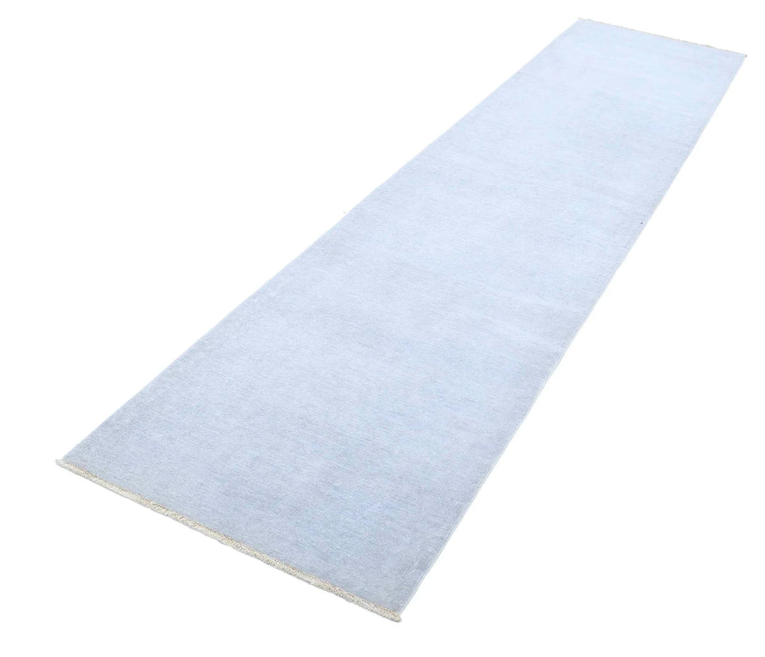 Grey Afghan Overdye Rug 2' 6" x 10' 2" Hand-Knotted | No. AT61471