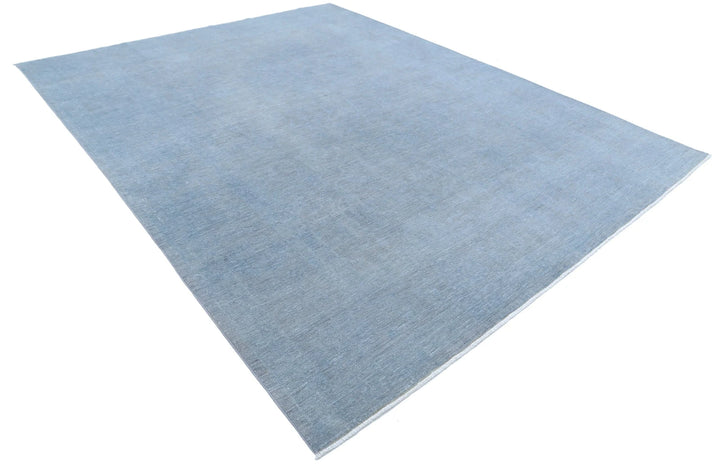 Grey Afghan Overdye Rug 8' 9" x 11' 3" Hand-Knotted | No. AT61550