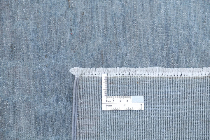 Grey Afghan Overdye Rug 8' 9" x 11' 3" Hand-Knotted | No. AT61550