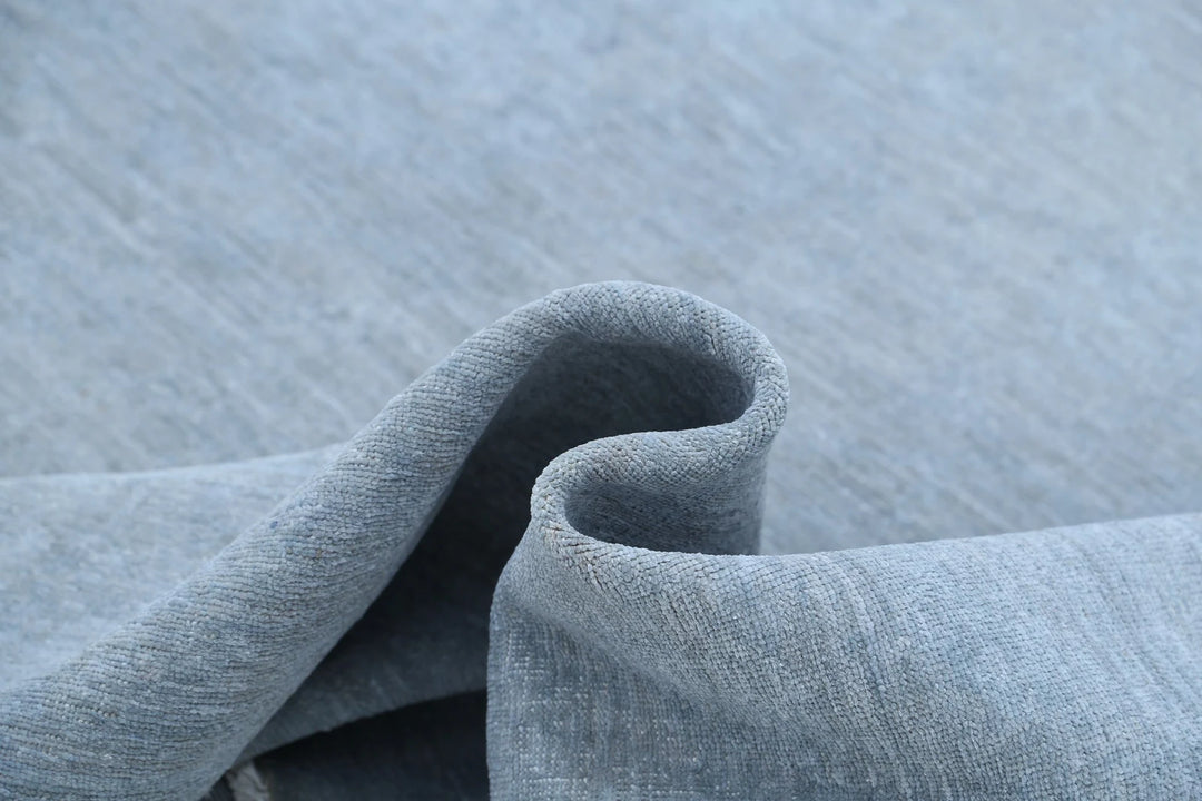 Grey Afghan Overdye Rug 8' 9" x 11' 3" Hand-Knotted | No. AT61550