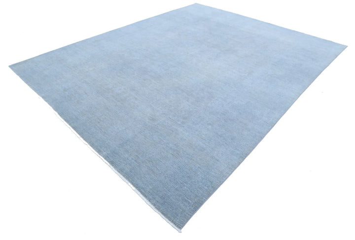 Grey Afghan Overdye Rug 8' 9" x 11' 3" Hand-Knotted | No. AT61550