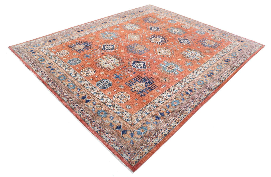 Afghan Humna Rug 7' 11" x 9' 8" Hand-Knotted | No. AT61551