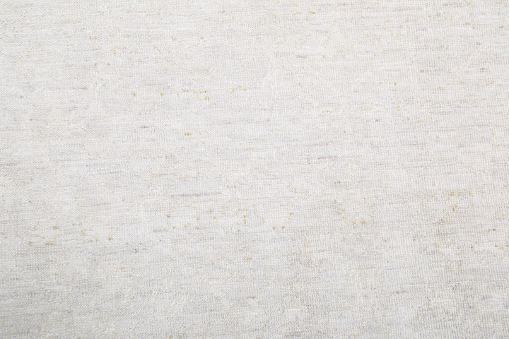 Ivory Afghan Tabriz Rug 8' 2" x 9' 6" Hand-Knotted | No. AT61558