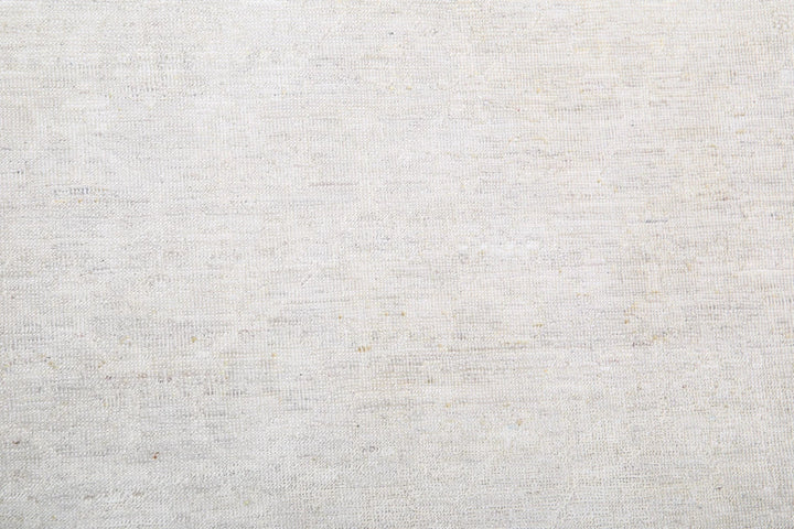 Ivory Afghan Tabriz Rug 8' 2" x 9' 6" Hand-Knotted | No. AT61558