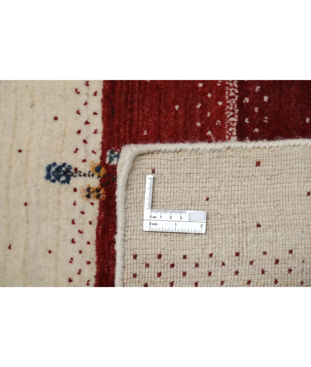 Ivory Indian Oriental Rug 4' 8" x 6' 7" Hand-Knotted | No. AT61594