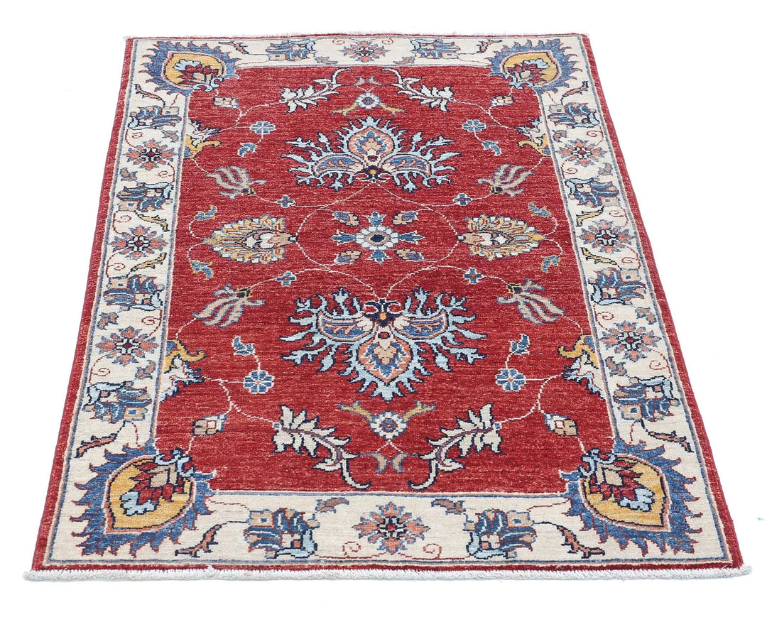Afghan Ziegler Rug 2' 10" x 4' 2" Hand-Knotted | No. AT61610