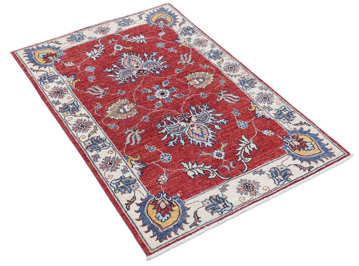 Afghan Ziegler Rug 2' 10" x 4' 2" Hand-Knotted | No. AT61610