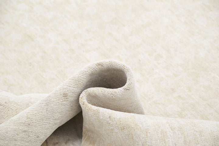 Ivory Afghan Serenity Rug 7' 11" x 9' 10" Hand-Knotted | No. AT61619