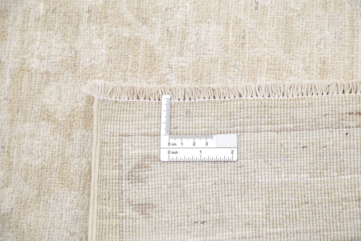Ivory Afghan Serenity Rug 7' 11" x 9' 10" Hand-Knotted | No. AT61619