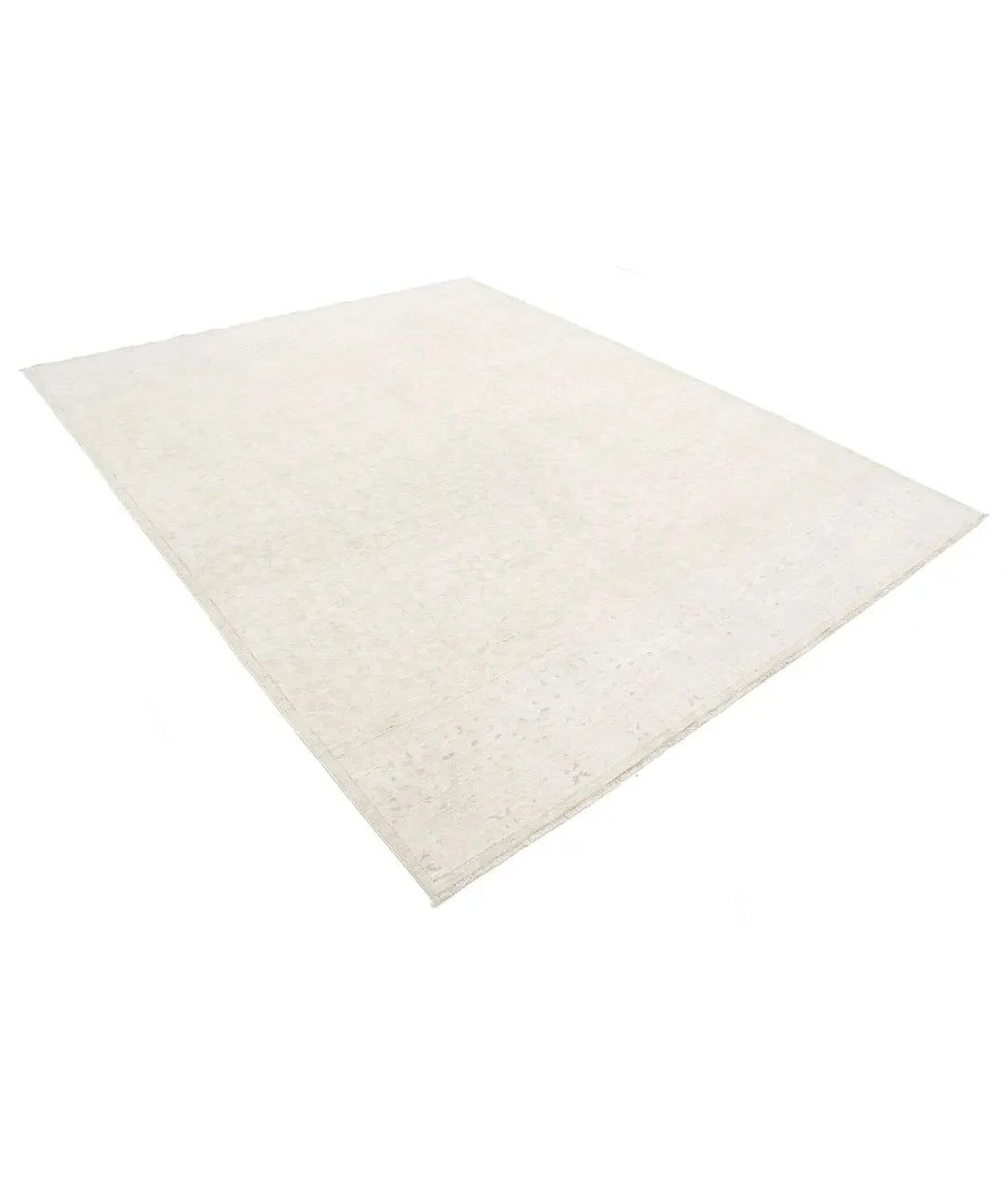 Ivory Afghan Serenity Rug 7' 11" x 9' 10" Hand-Knotted | No. AT61619