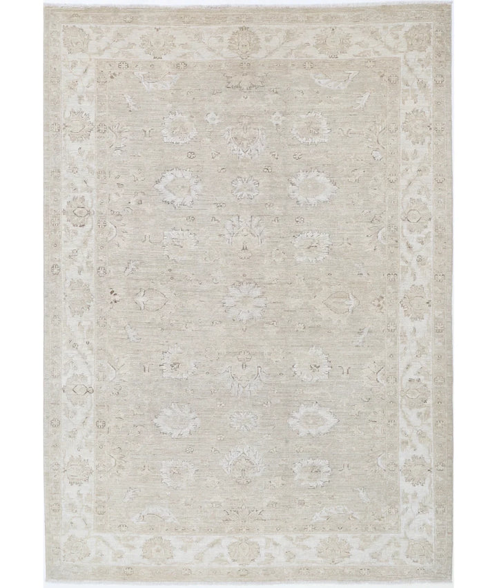 Brown Afghan Serenity Rug 6' 3" x 9' 0" Hand-Knotted | No. AT61654