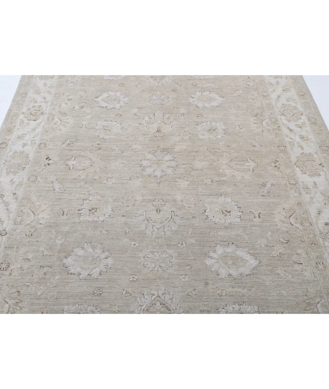 Brown Afghan Serenity Rug 6' 3" x 9' 0" Hand-Knotted | No. AT61654