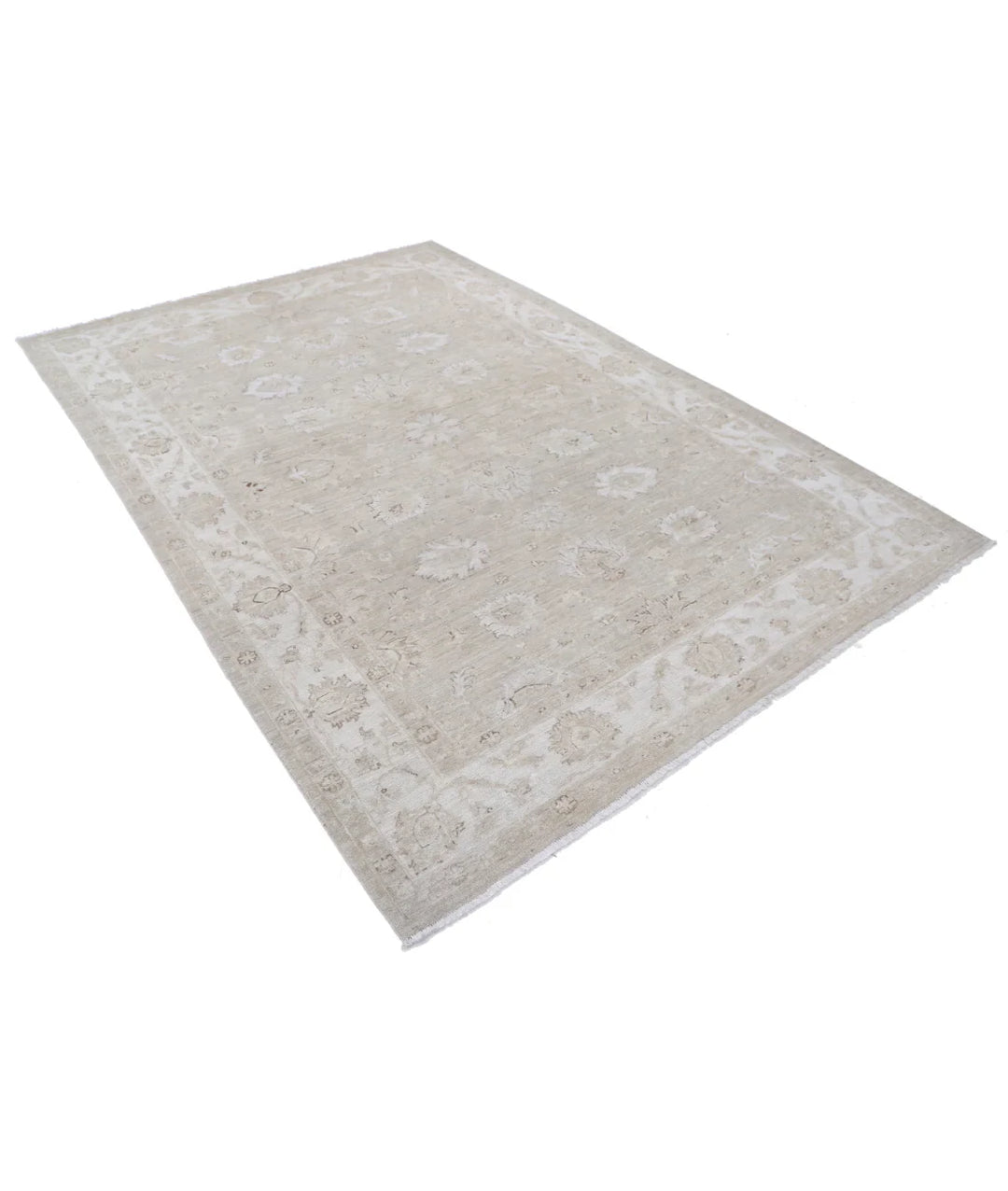 Brown Afghan Serenity Rug 6' 3" x 9' 0" Hand-Knotted | No. AT61654