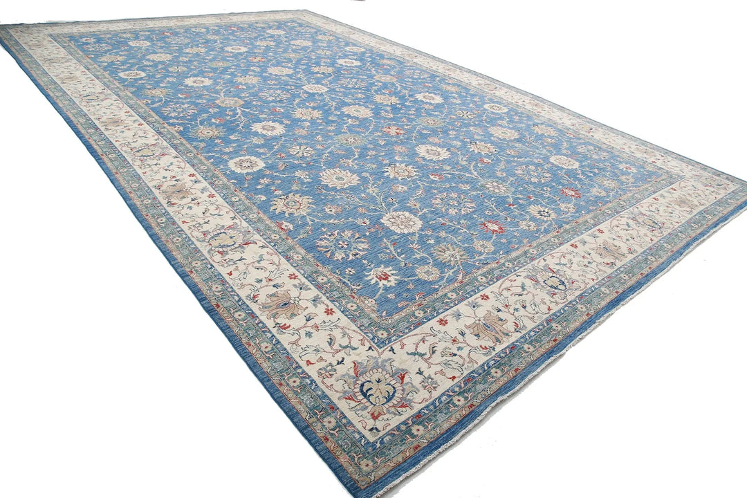 Afghan Ziegler Farhan Rug 13' 2" x 20' 9" Hand-Knotted | No. AT61657
