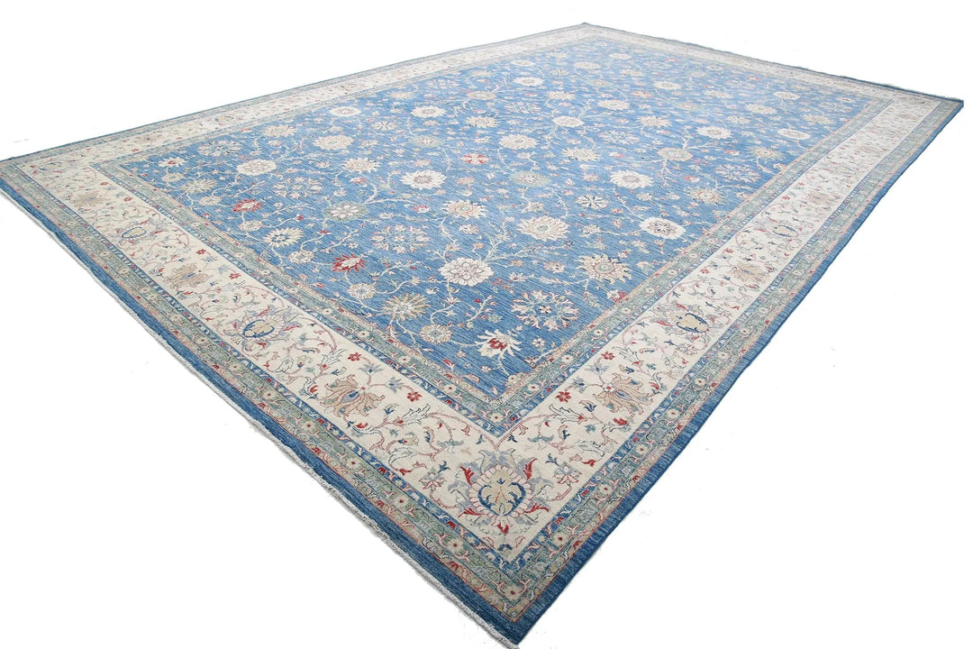 Afghan Ziegler Farhan Rug 13' 2" x 20' 9" Hand-Knotted | No. AT61657