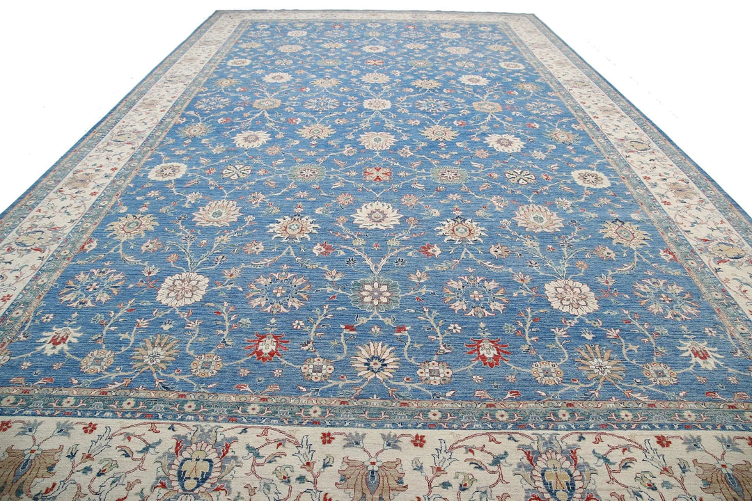 Afghan Ziegler Farhan Rug 13' 2" x 20' 9" Hand-Knotted | No. AT61657