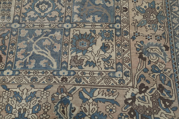 Persian Bakhtiari Vintage Rug 9' 7" x 12' 2" Hand-Knotted | No. AT61729