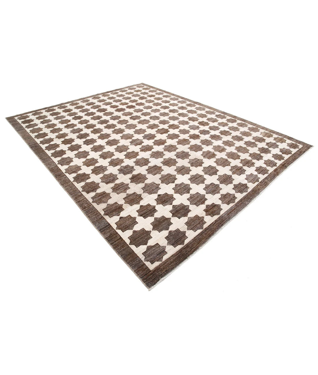 Afghan Modcar Rug 8' 7" x 10' 9" Hand-Knotted | No. AT61781