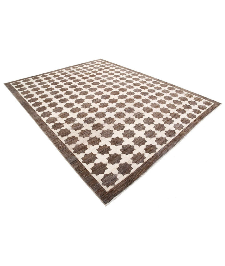 Afghan Modcar Rug 8' 7" x 10' 9" Hand-Knotted | No. AT61781