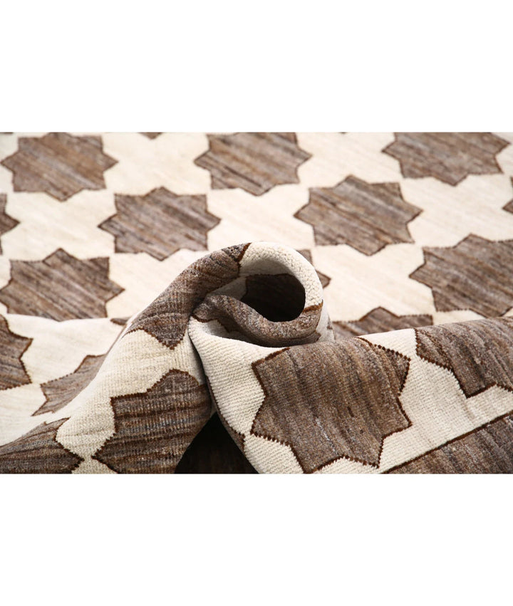 Afghan Modcar Rug 8' 7" x 10' 9" Hand-Knotted | No. AT61781
