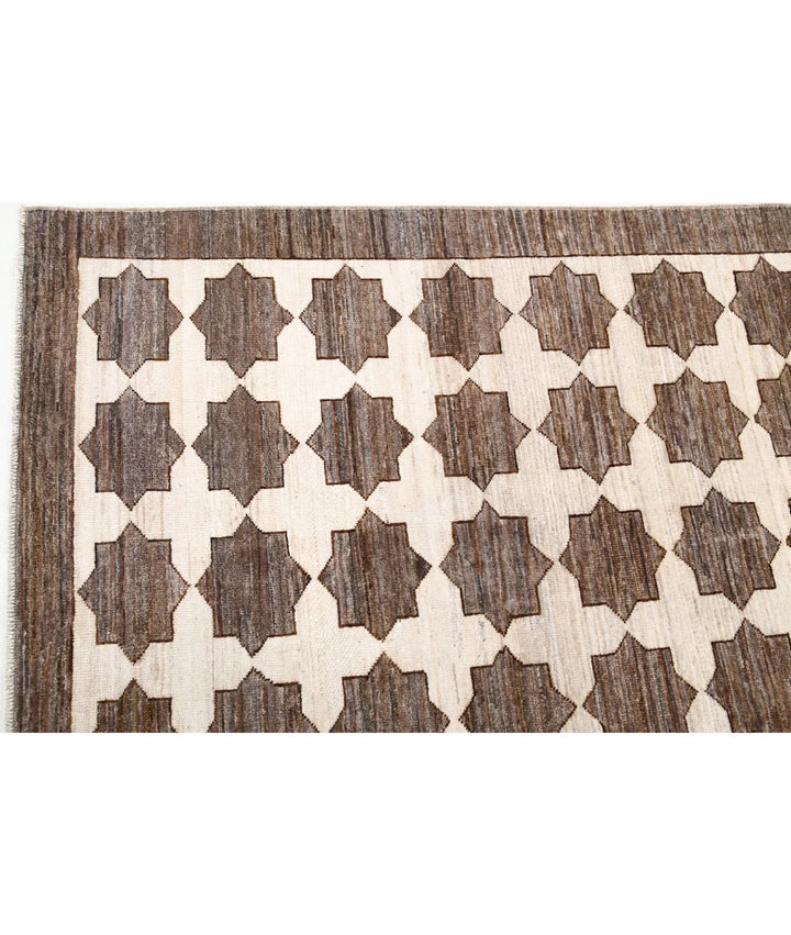 Afghan Modcar Rug 8' 7" x 10' 9" Hand-Knotted | No. AT61781