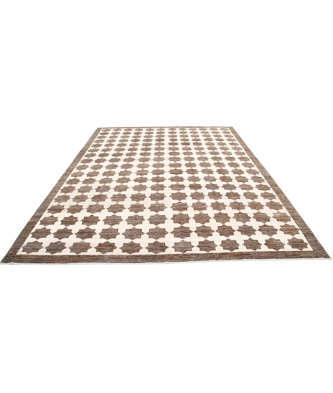 Afghan Modcar Rug 8' 7" x 10' 9" Hand-Knotted | No. AT61781