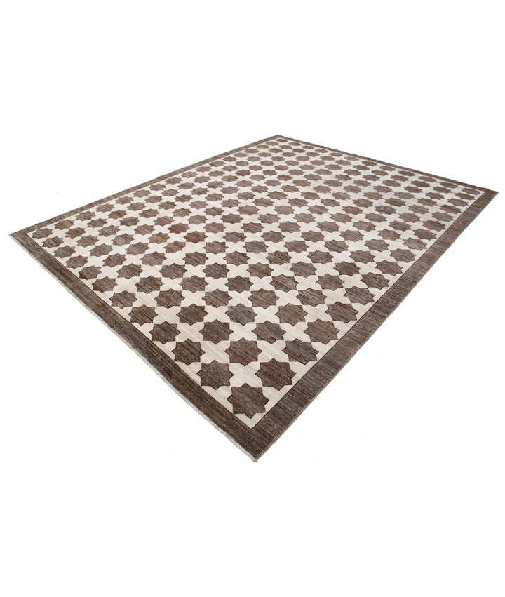 Afghan Modcar Rug 8' 7" x 10' 9" Hand-Knotted | No. AT61781