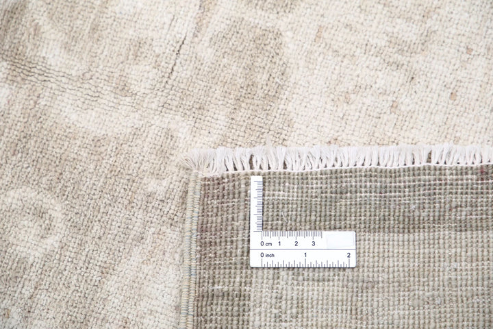 Ivory Afghan Serenity Rug 10' 10" x 18' 5" Hand-Knotted | No. AT61819