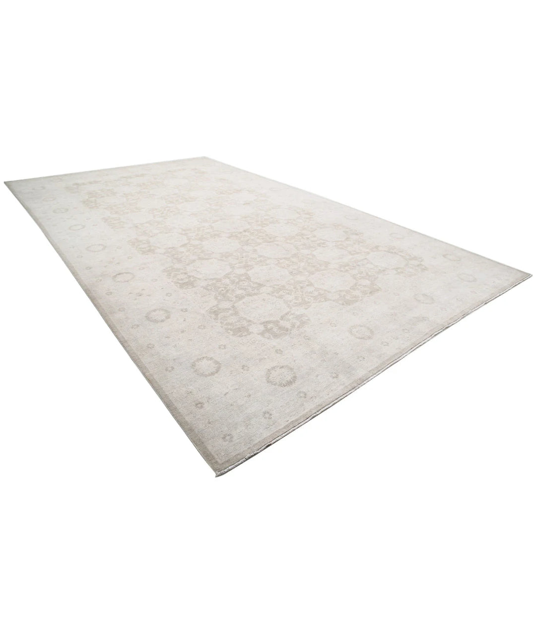 Ivory Afghan Serenity Rug 10' 10" x 18' 5" Hand-Knotted | No. AT61819