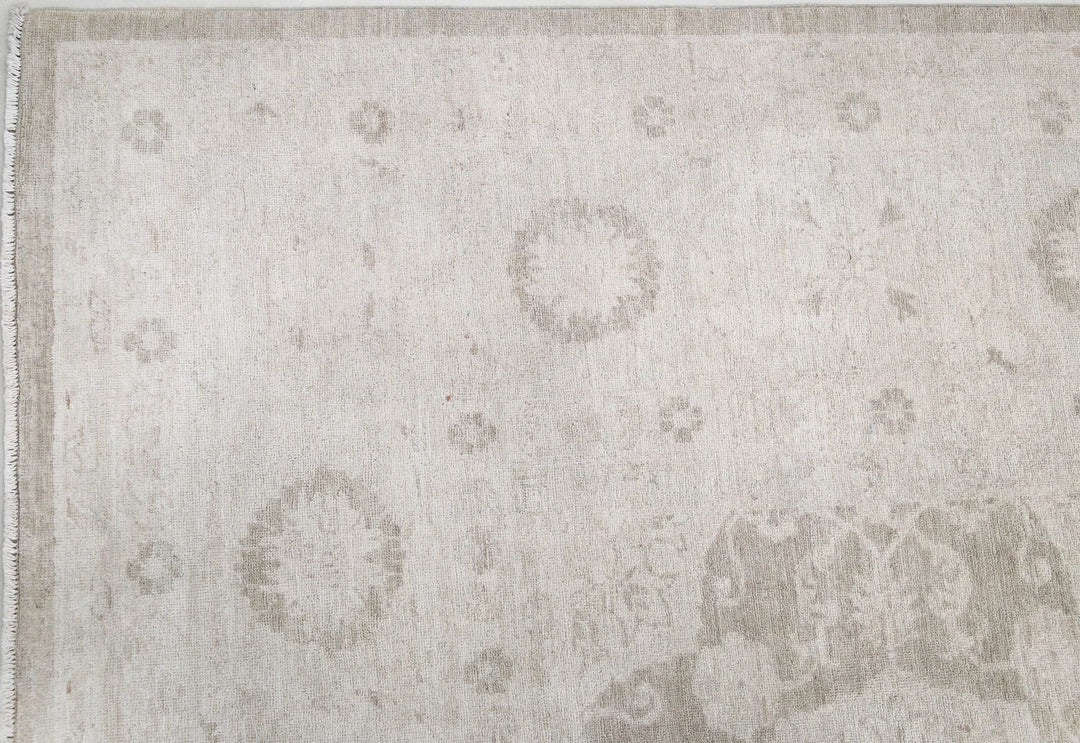 Ivory Afghan Serenity Rug 10' 10" x 18' 5" Hand-Knotted | No. AT61819