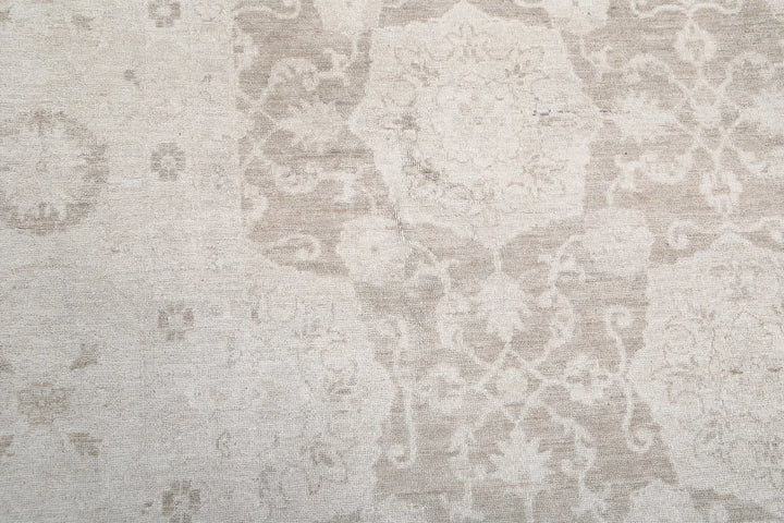 Ivory Afghan Serenity Rug 10' 10" x 18' 5" Hand-Knotted | No. AT61819