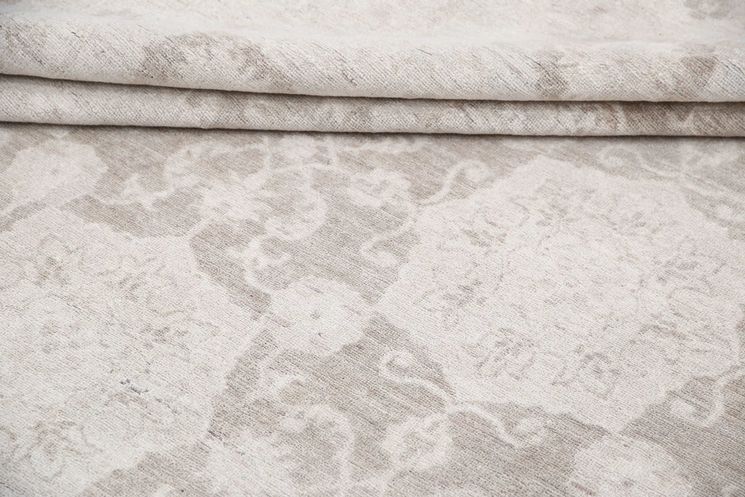 Ivory Afghan Serenity Rug 10' 10" x 18' 5" Hand-Knotted | No. AT61819