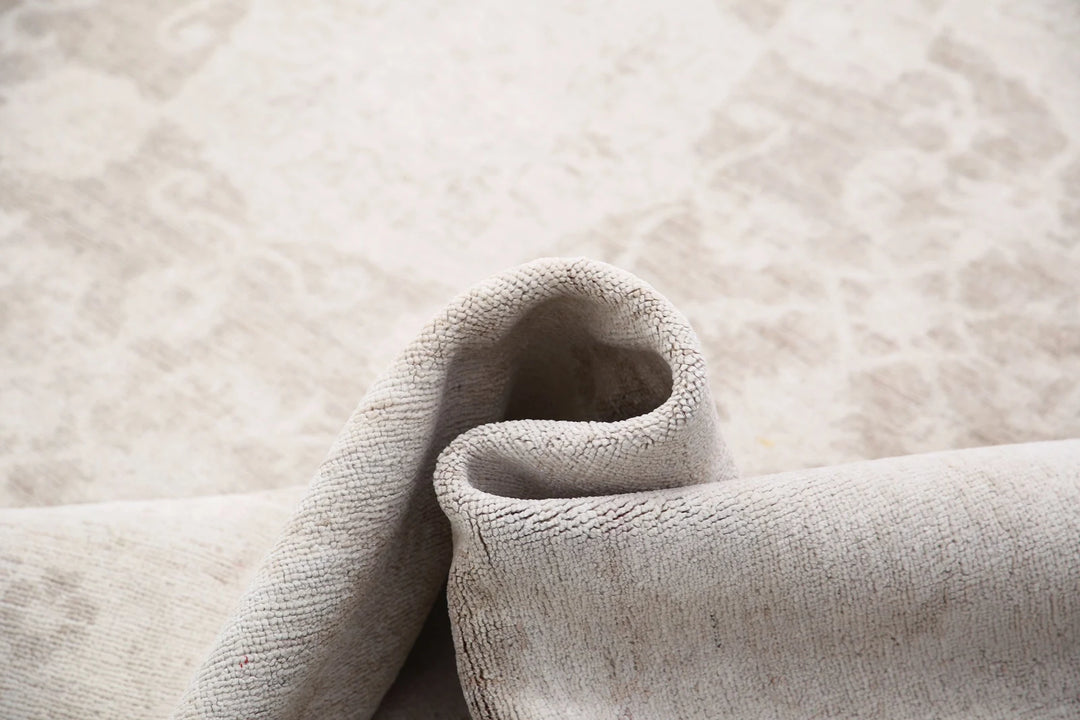 Ivory Afghan Serenity Rug 10' 10" x 18' 5" Hand-Knotted | No. AT61819