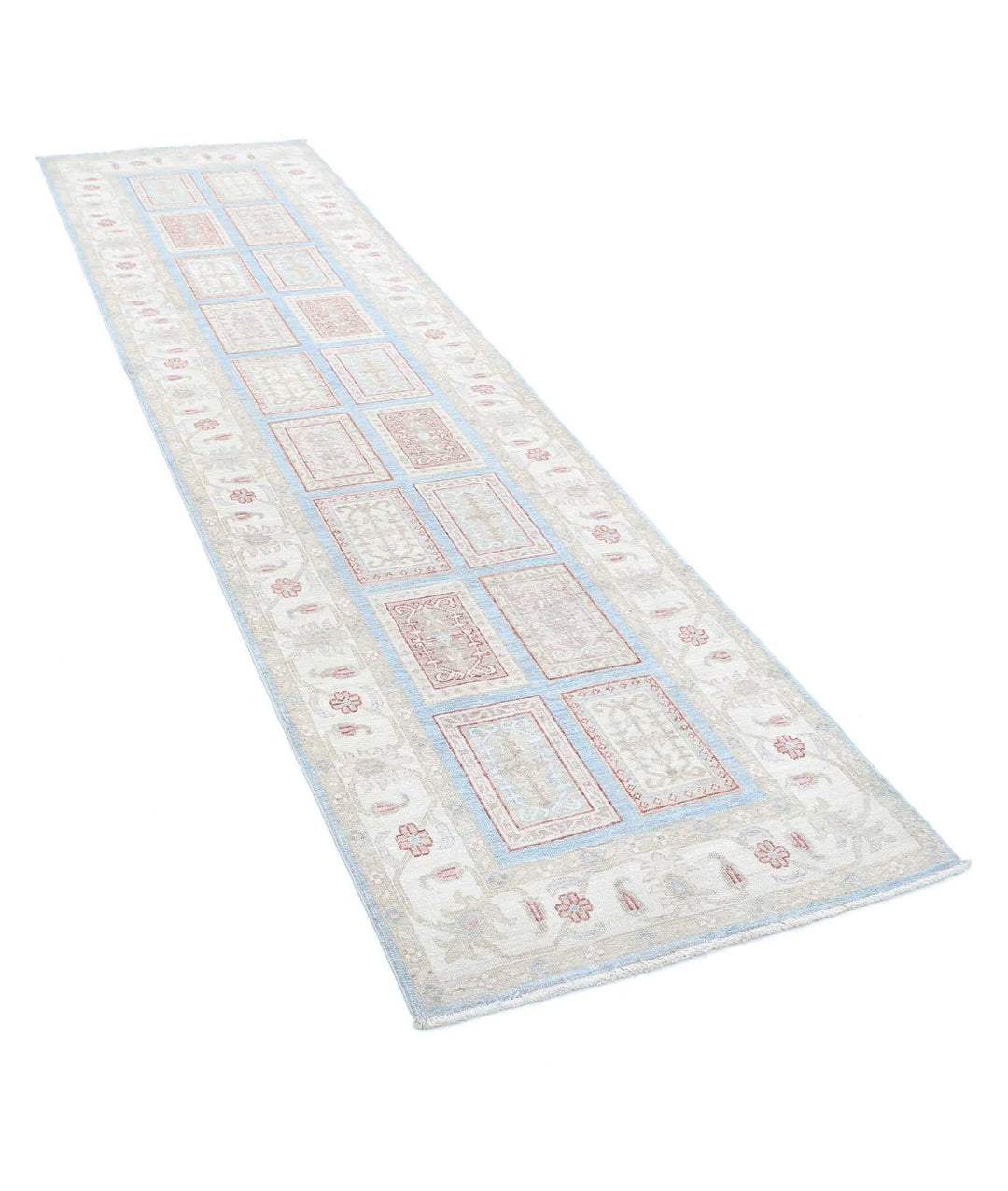 Afghan Bakhtiari Runner Rug 2' 8" x 10' 2" Hand-Knotted | No. AT61875