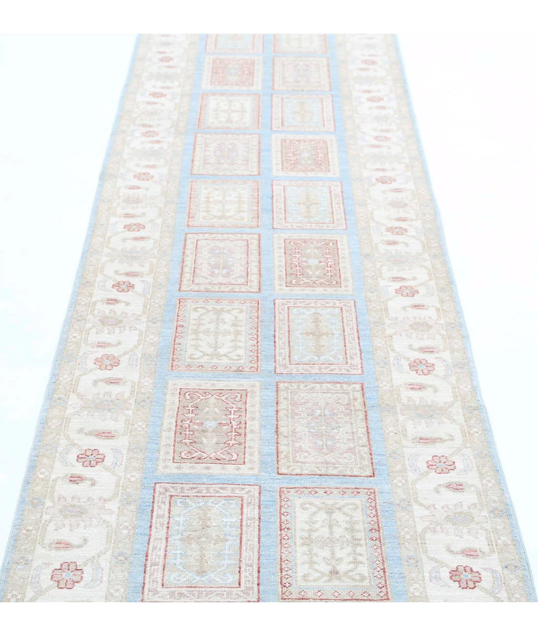 Afghan Bakhtiari Runner Rug 2' 8" x 10' 2" Hand-Knotted | No. AT61875