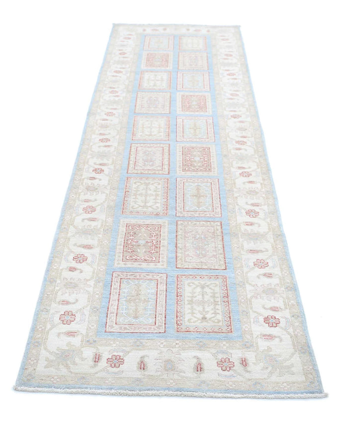 Afghan Bakhtiari Runner Rug 2' 8" x 10' 2" Hand-Knotted | No. AT61875