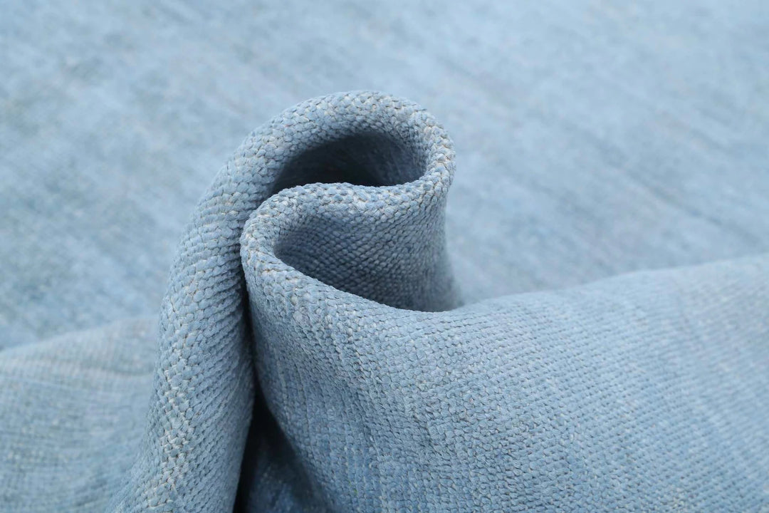 Blue Afghan Overdye Rug 8' 1" x 9' 7" Hand-Knotted | No. AT61936