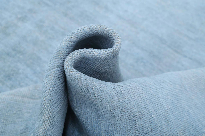 Blue Afghan Overdye Rug 8' 1" x 9' 7" Hand-Knotted | No. AT61936